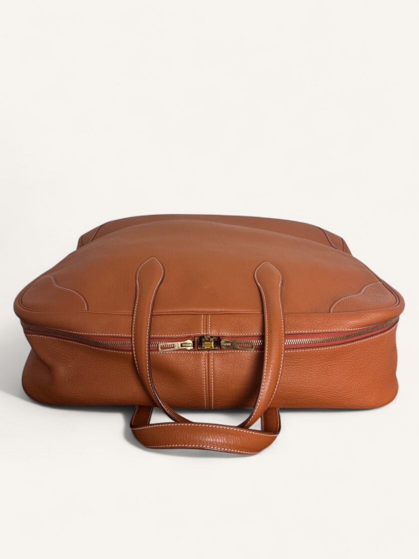 sac Hermès Victoria 50 cuir taurillon Clémence terracotta