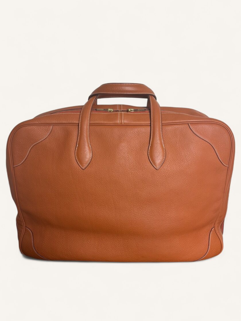 sac Hermès Victoria 50 cuir taurillon Clémence terracotta