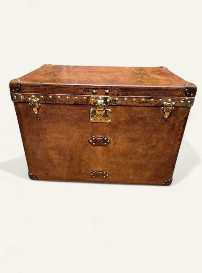 malle Louis Vuitton courrier ancienne tout cuir