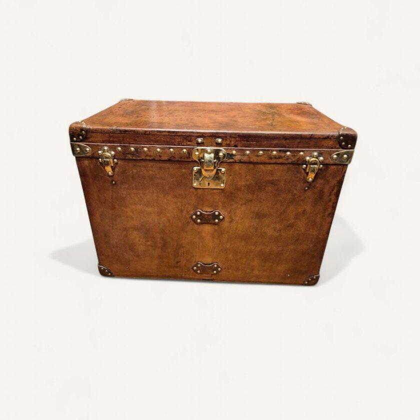 malle Louis Vuitton courrier ancienne tout cuir