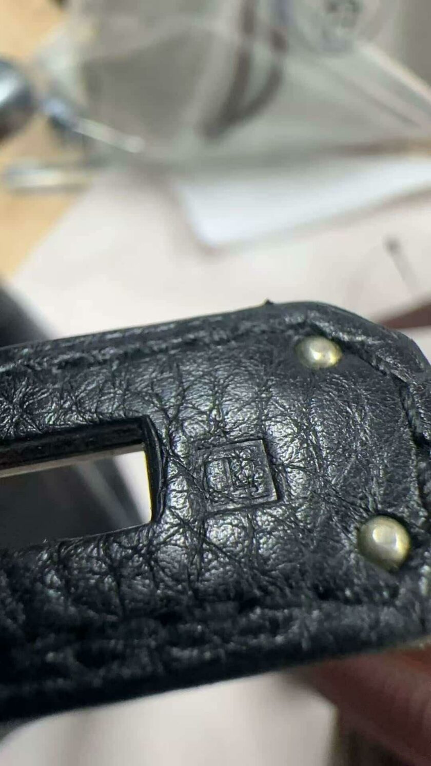 sac Hermès Birkin 35 cuir Togo noir palladium 2008
