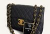 Chanel Jumbo bag vintage black caviar leather gold 1995 authentic vintage designer bags
