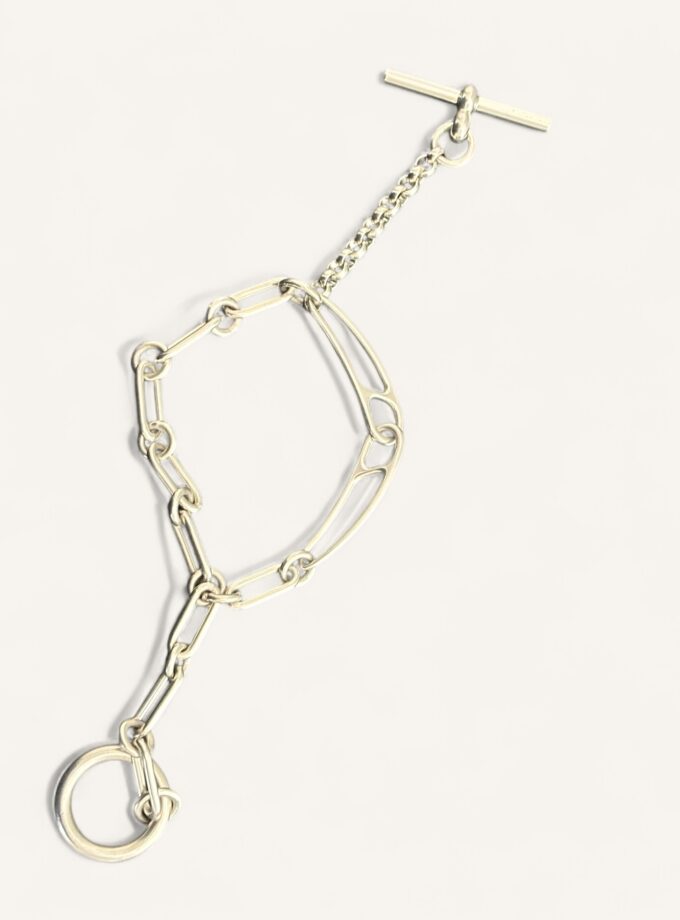 bracelet Hermès Chaîne d’Ancre Punk argent 18 cm rare