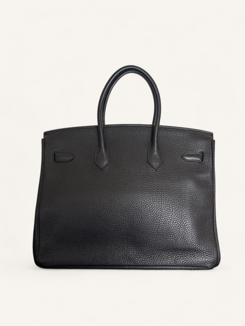 sac Hermès Birkin 35 cuir Togo noir palladium 2008