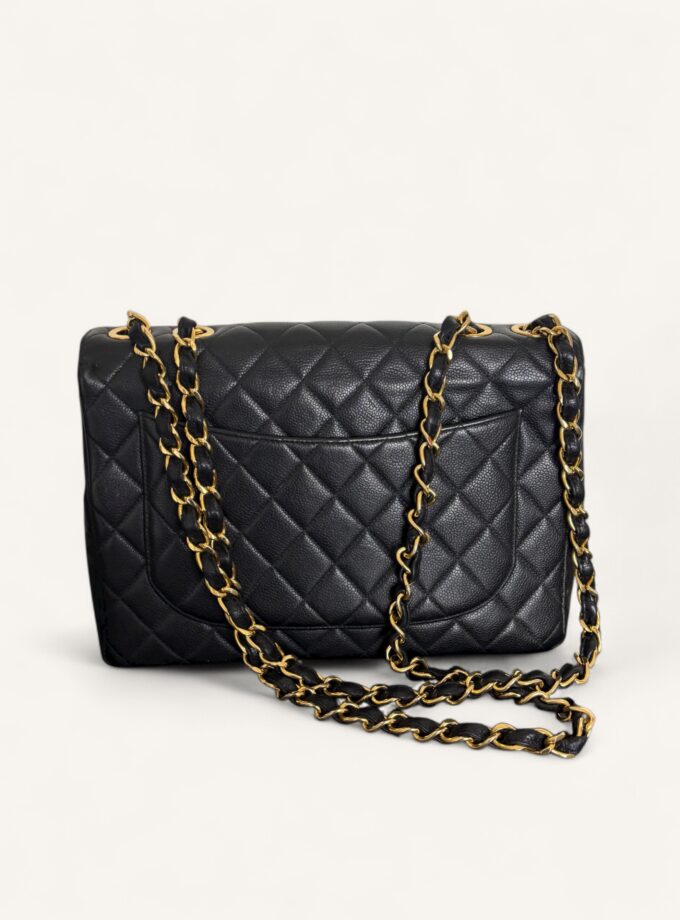 Sac Chanel Jumbo Vintage cuir caviar noir