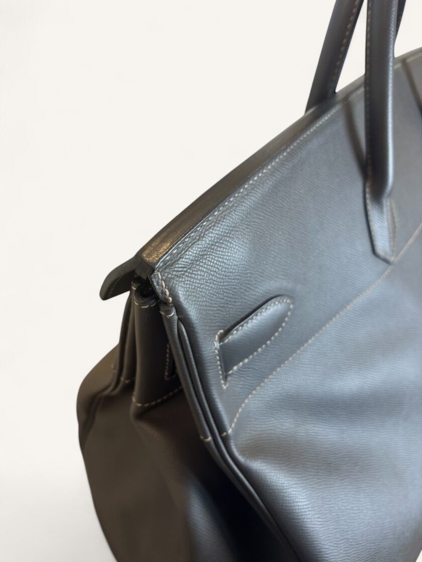 sac Hermès HAC 50 cuir Epsom gris palladium