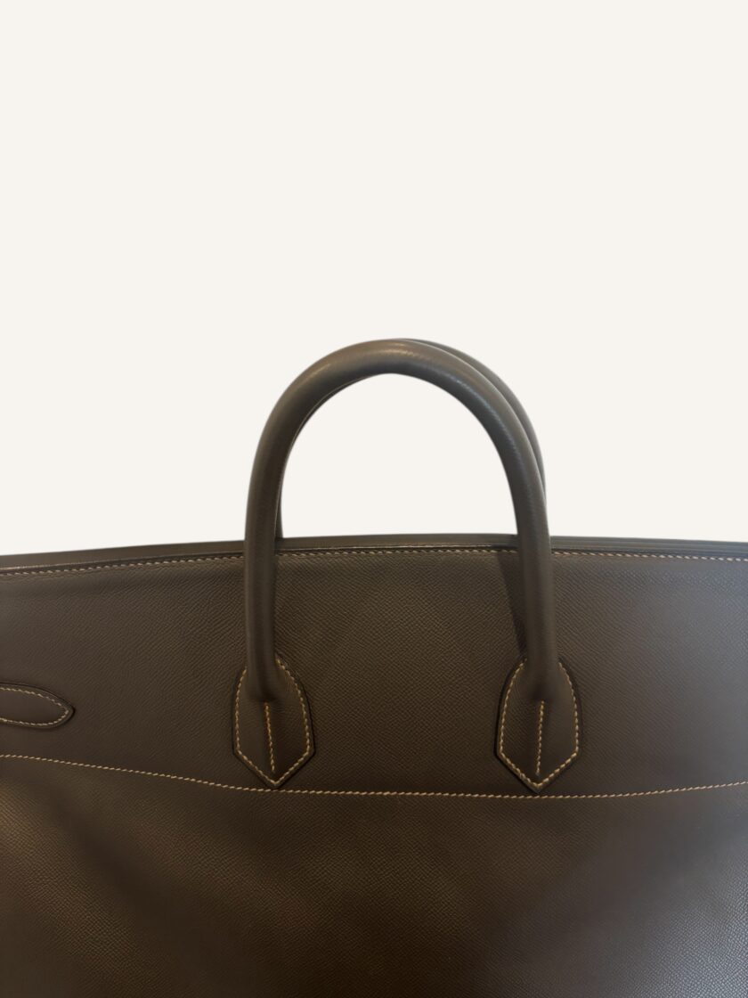 sac Hermès HAC 50 cuir Epsom gris palladium