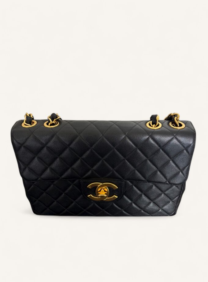 Sac Chanel Jumbo Vintage cuir caviar noir