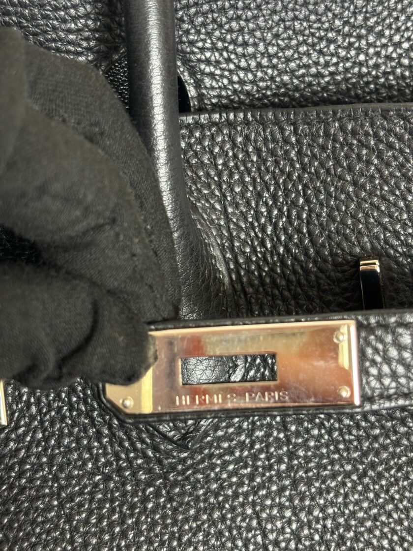 sac Hermès Birkin 35 cuir Togo noir palladium 2008
