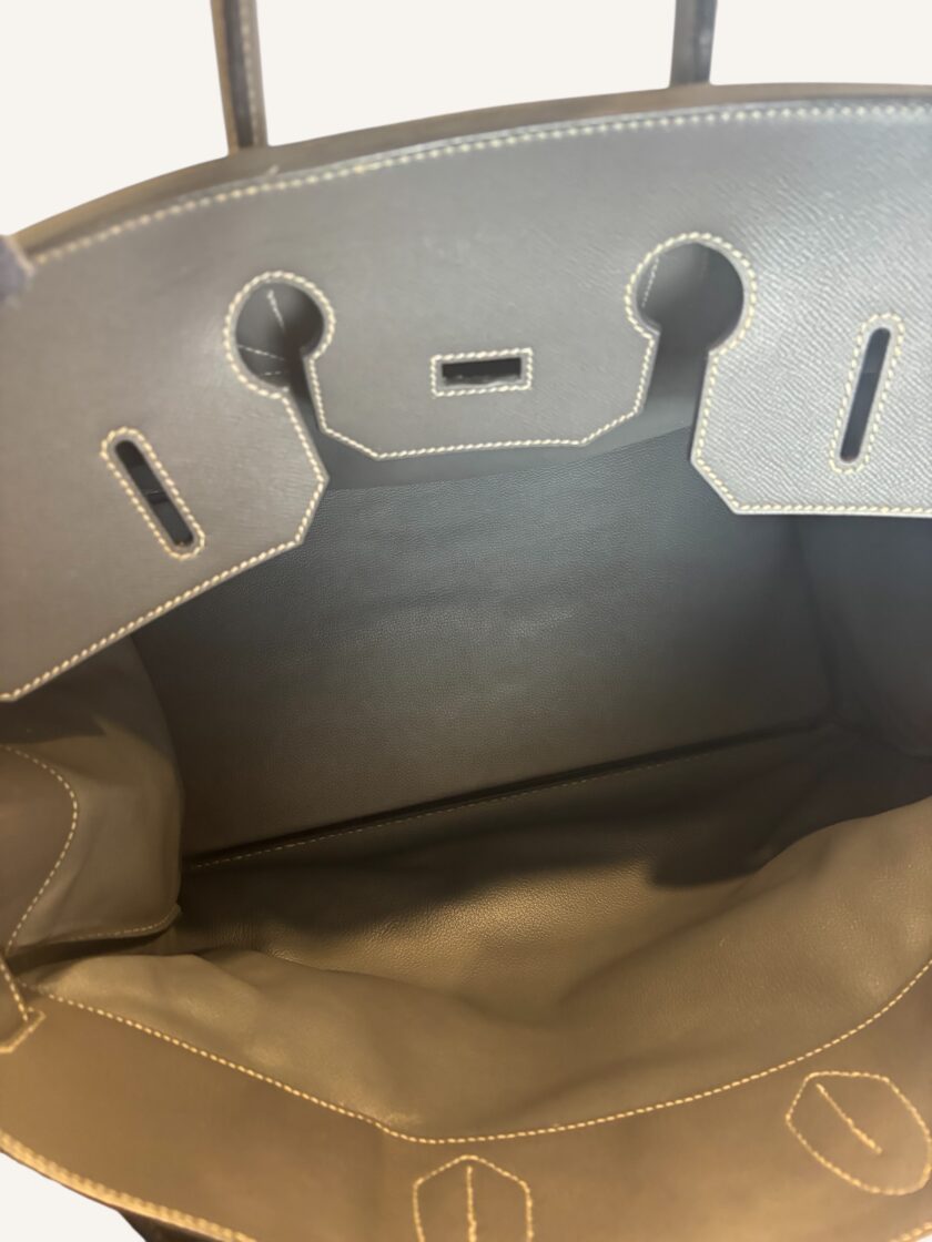 sac Hermès HAC 50 cuir Epsom gris palladium