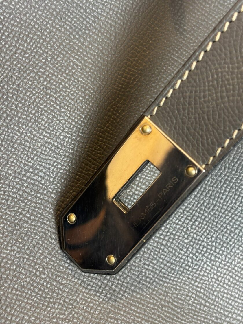 sac Hermès HAC 50 cuir Epsom gris palladium