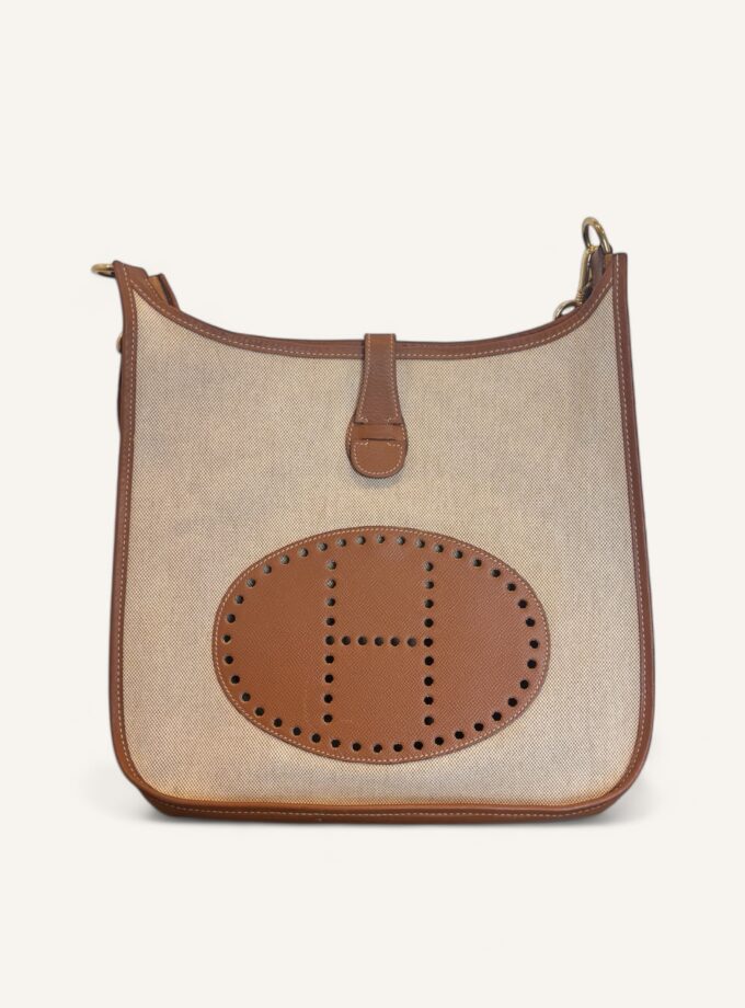 Sac Hermès Evelyne GM toile et cuir