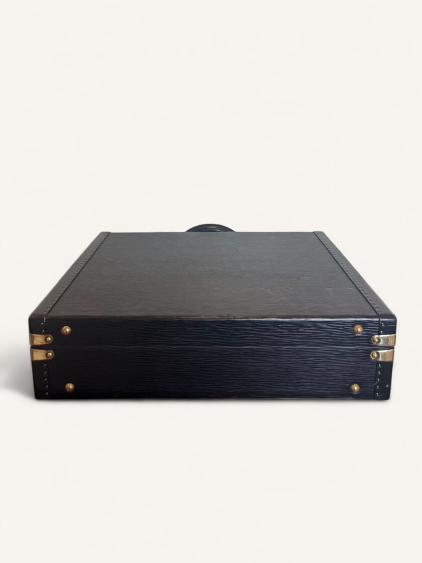 valise Louis Vuitton Président cuir Épi noir vintage années 80