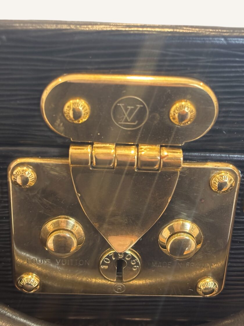 valise Louis Vuitton Président cuir Épi noir vintage années 80
