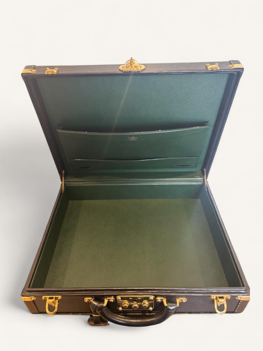 valise Louis Vuitton Président cuir Épi noir vintage années 80
