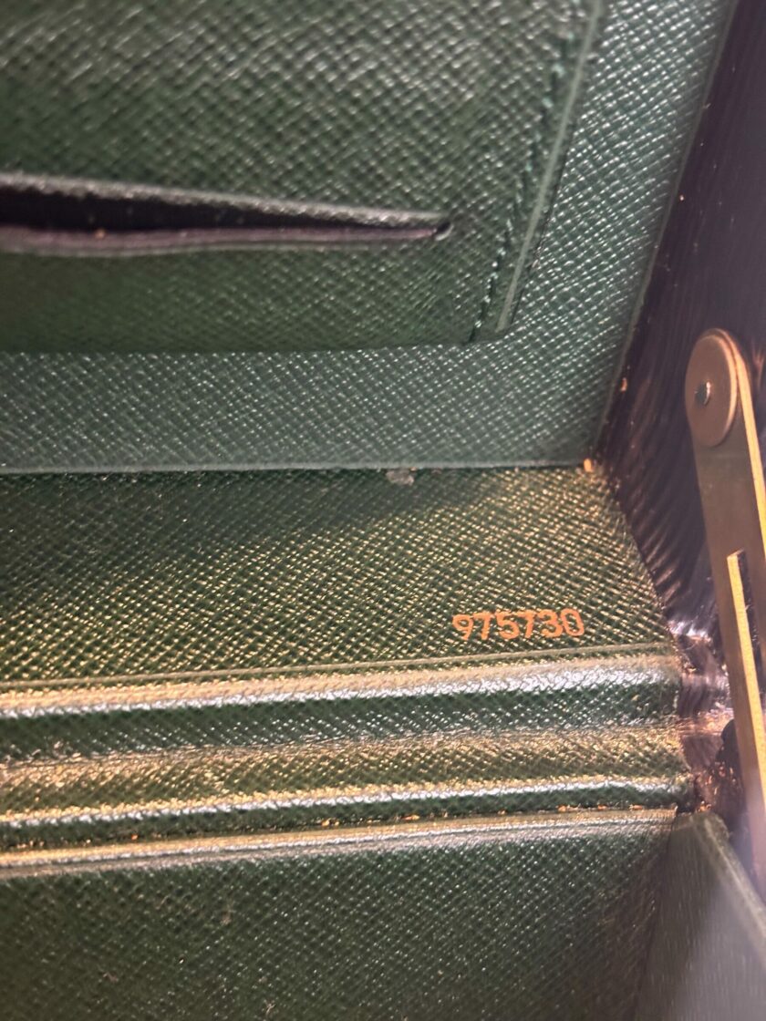 valise Louis Vuitton Président cuir Épi noir vintage années 80
