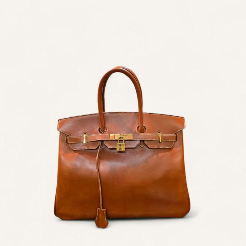 Sac Hermès Birkin 35 Box brique 2010 SPA Hermès