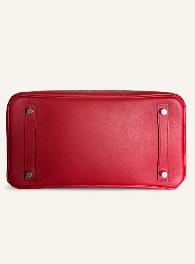 Sac Hermès Birkin 30 Rouge Tressage