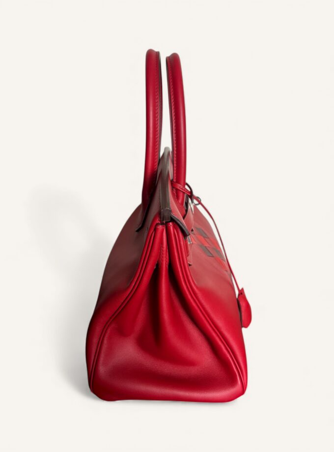 Sac Hermès Birkin 30 Rouge Tressage