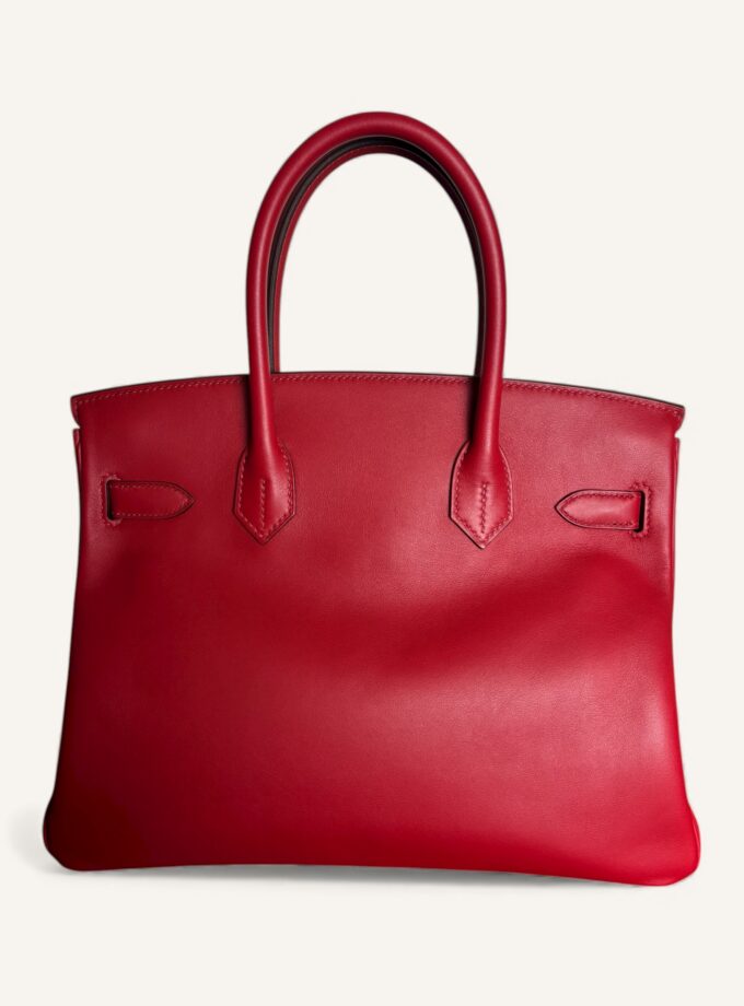 Sac Hermès Birkin 30 Rouge Tressage