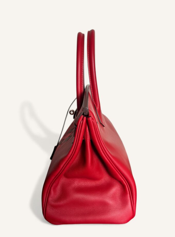Sac Hermès Birkin 30 Rouge Tressage