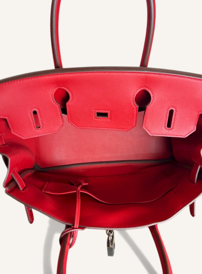 Sac Hermès Birkin 30 Rouge Tressage