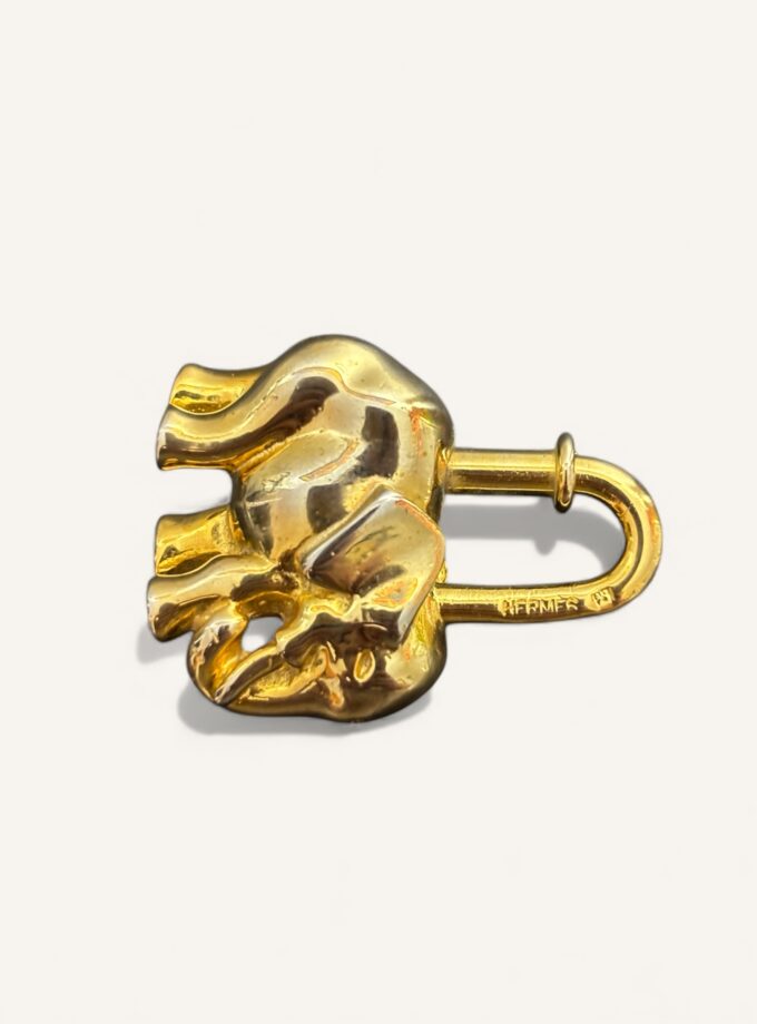 Cadenas Hermès Eléphant doré vintage