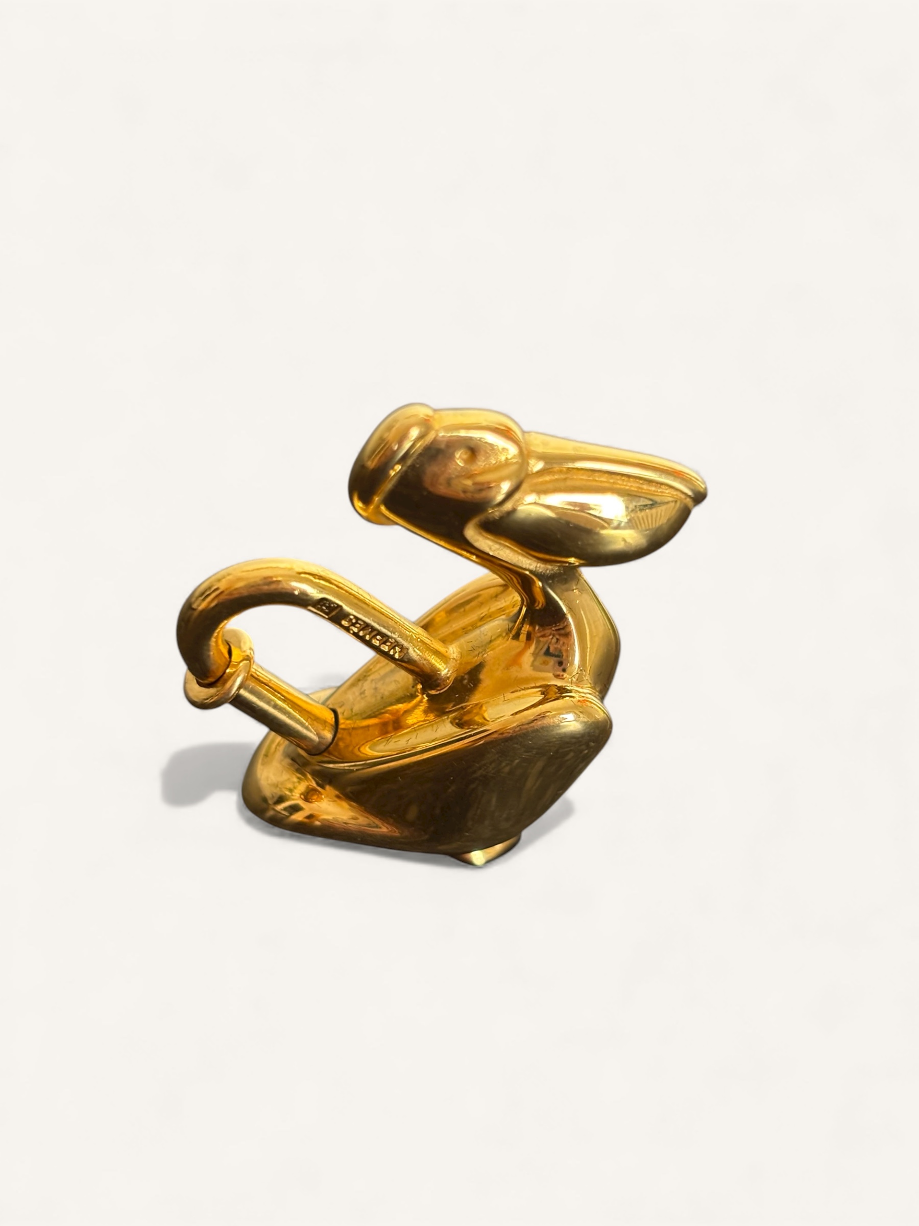 bijou de sac Hermès cadenas pélican doré