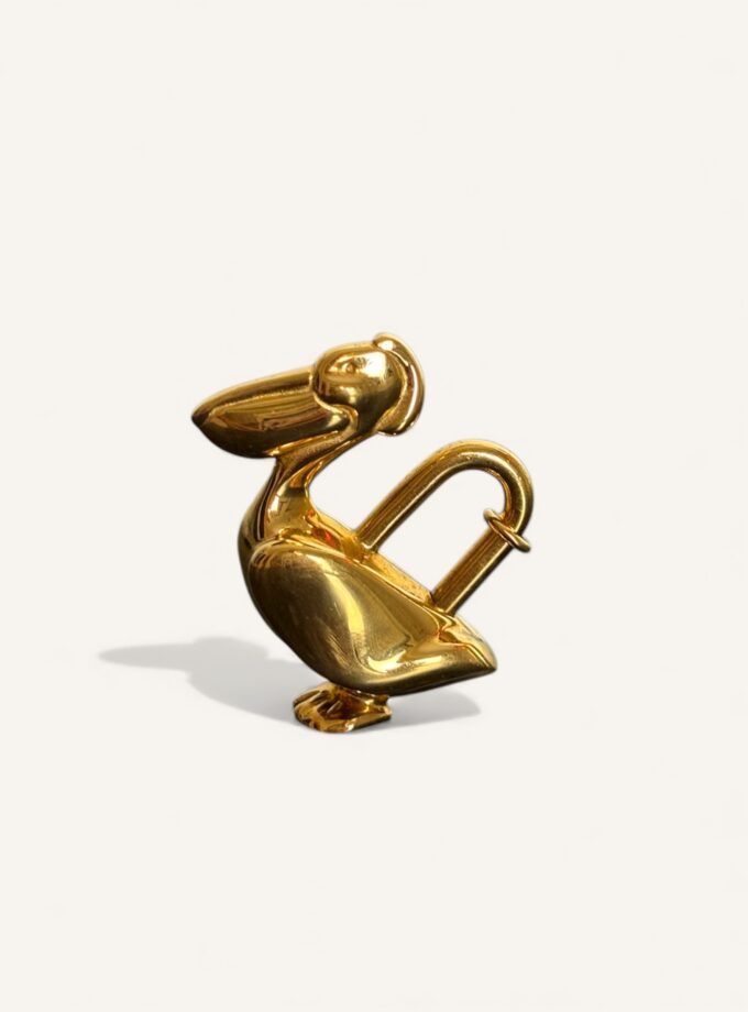 bijou de sac Hermès cadenas pélican doré