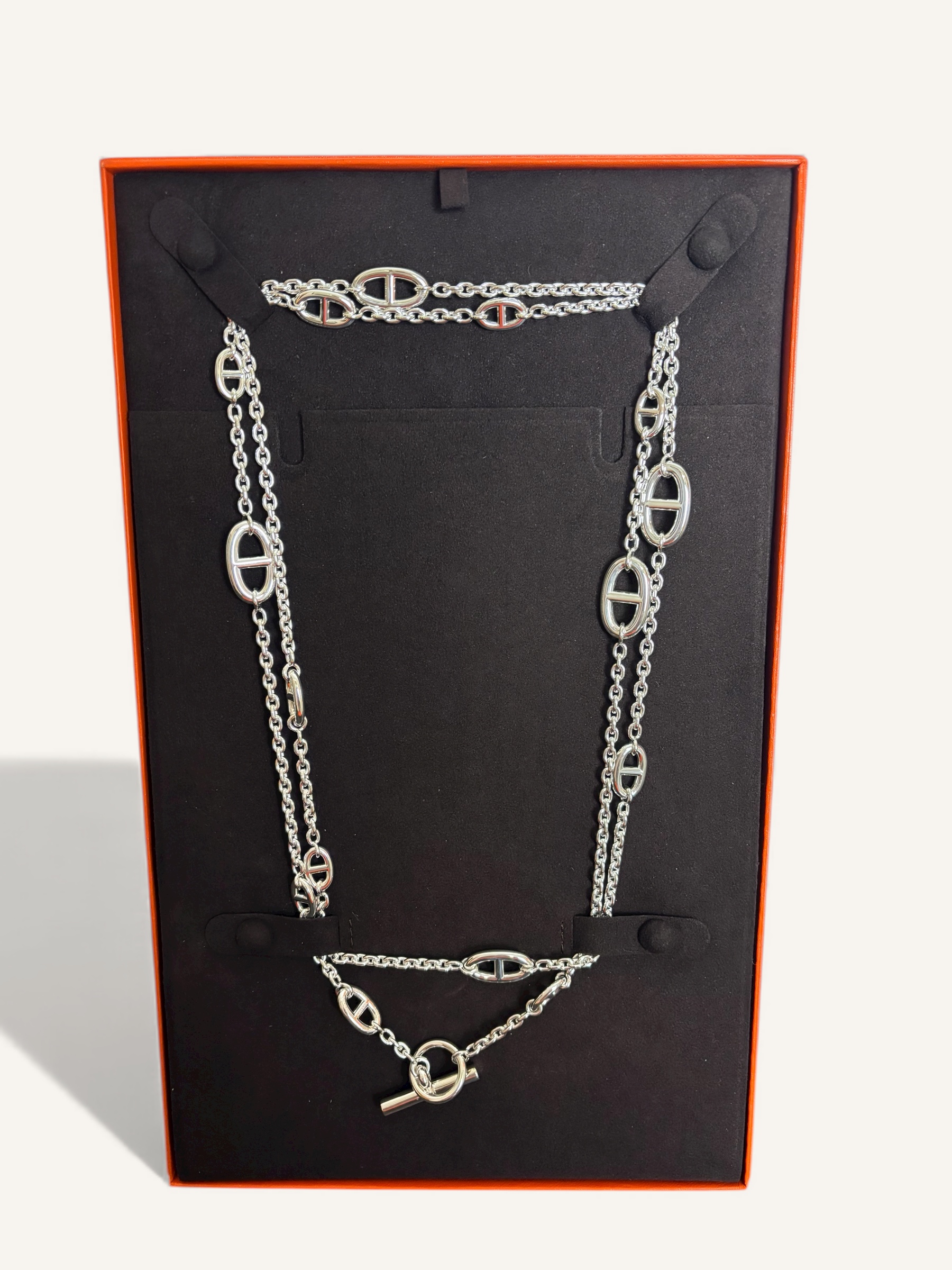collier Hermès Farandole argent grand modèle