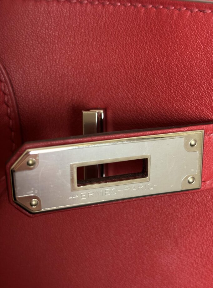 Sac Hermès Birkin 30 Rouge Tressage