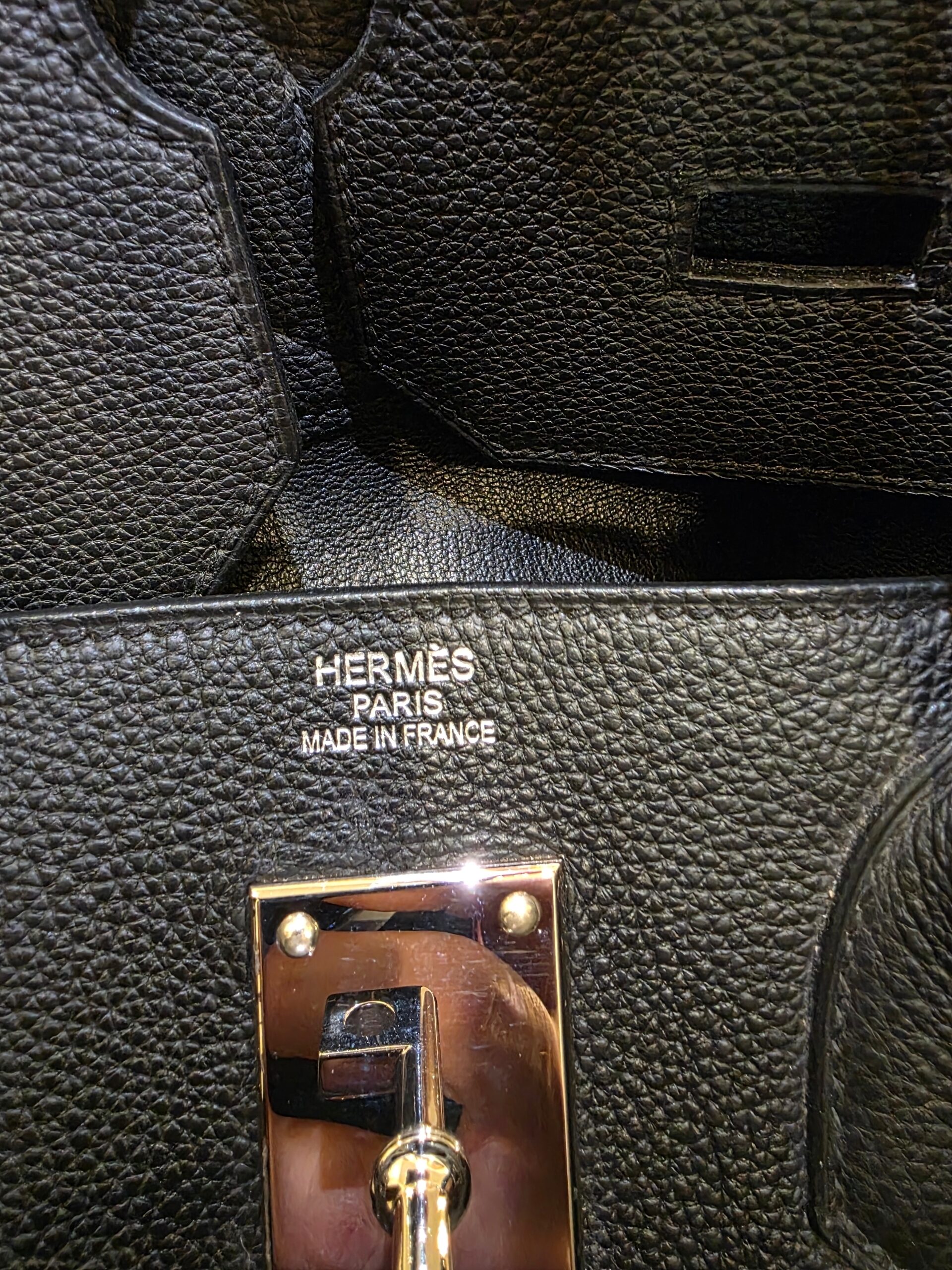 sac Hermès HAC 50 cuir Togo noir palladium 2011