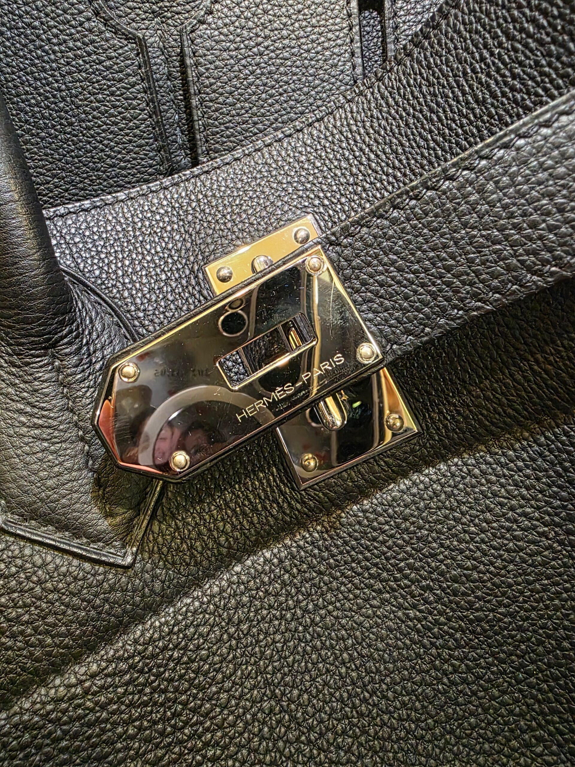 sac Hermès HAC 50 cuir Togo noir palladium 2011