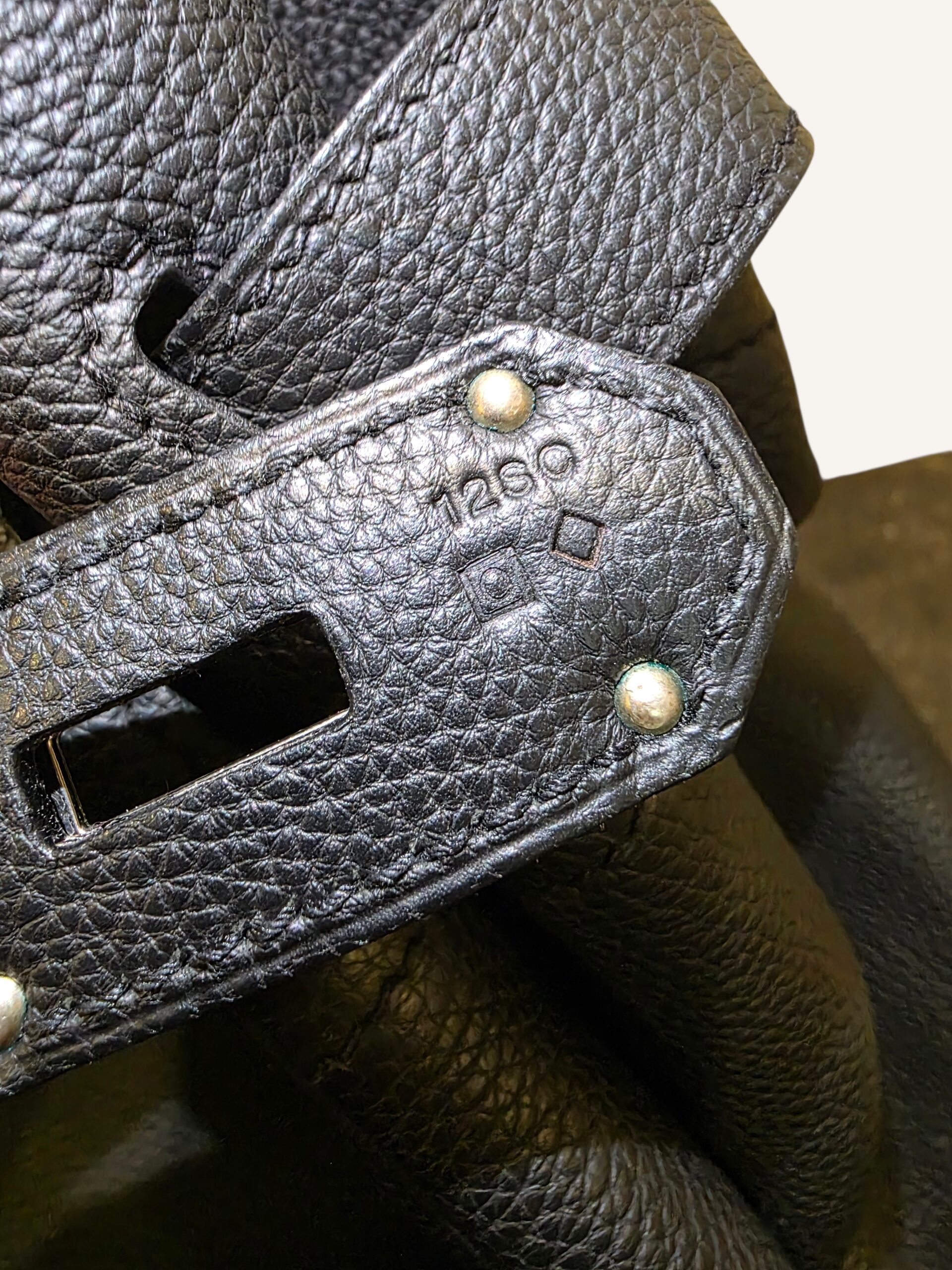 sac Hermès HAC 50 cuir Togo noir palladium 2011