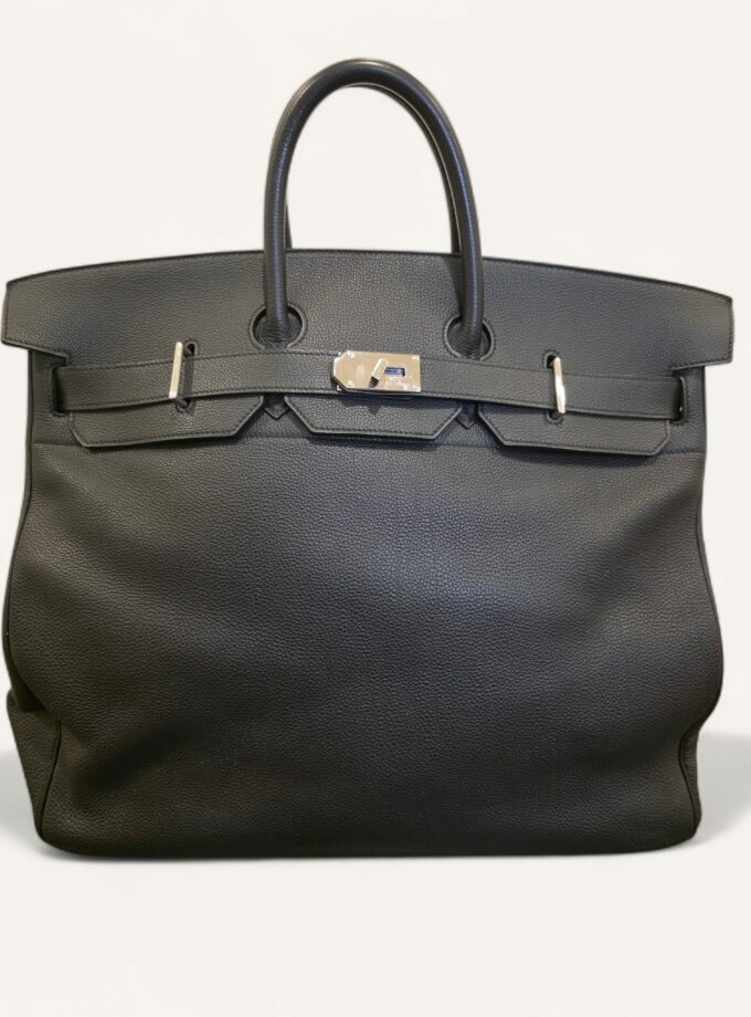 sac Hermès HAC 50 cuir Togo noir palladium 2011