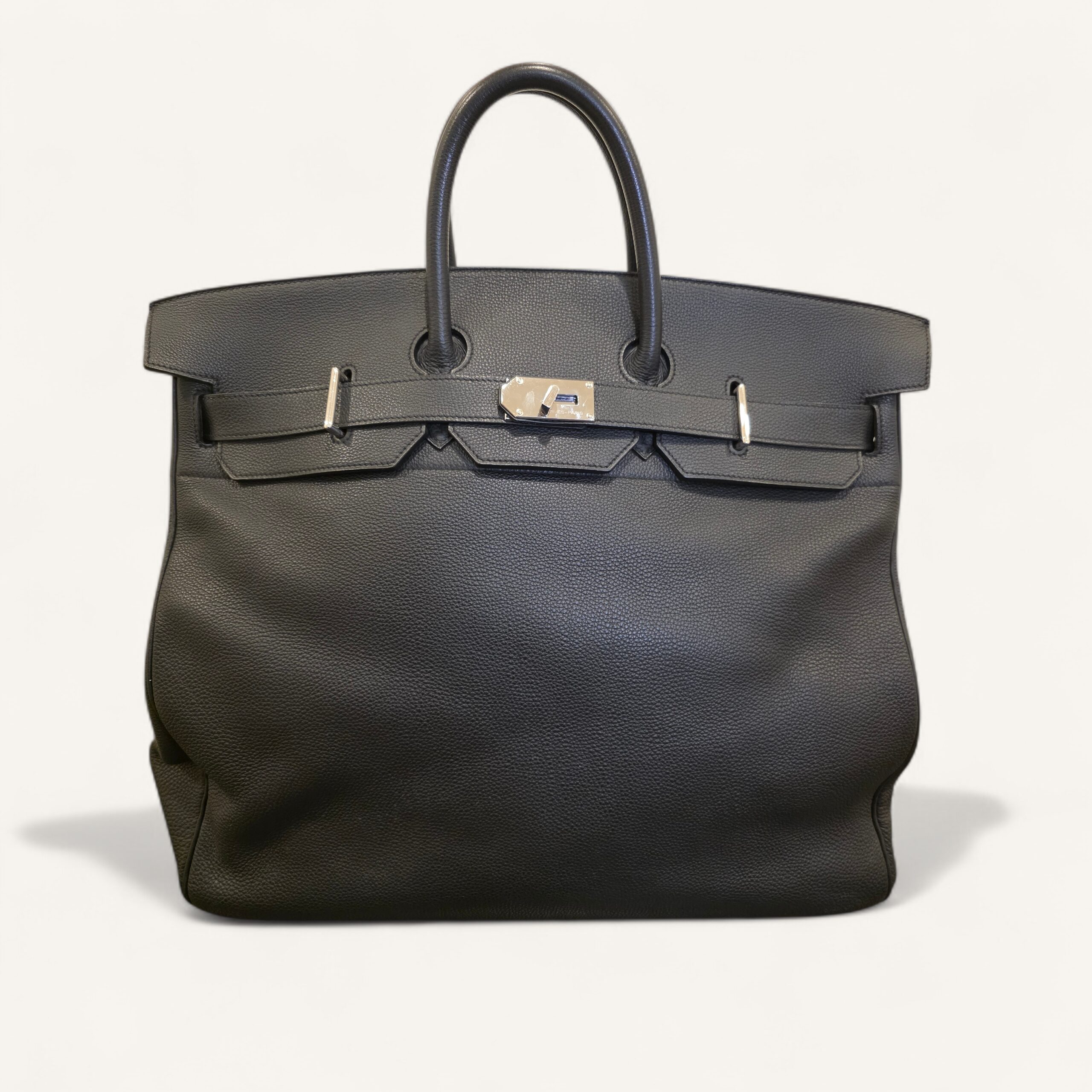 sac Hermès HAC 50 cuir Togo noir palladium 2011