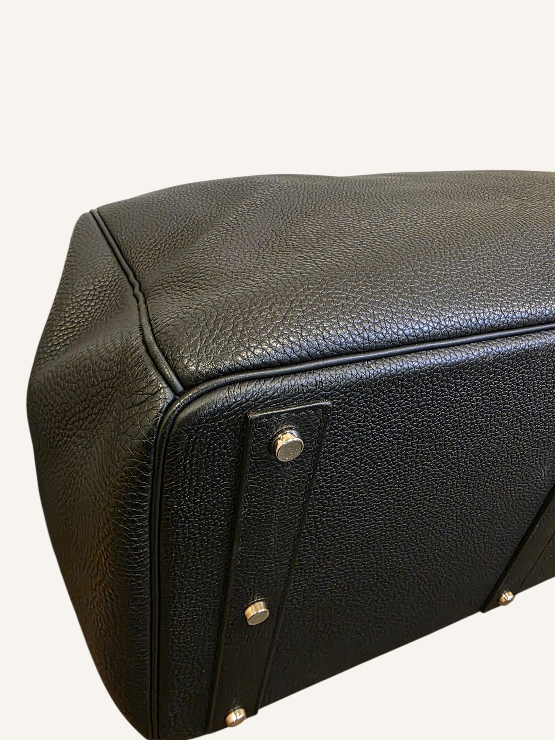 sac Hermès HAC 50 cuir Togo noir palladium 2011