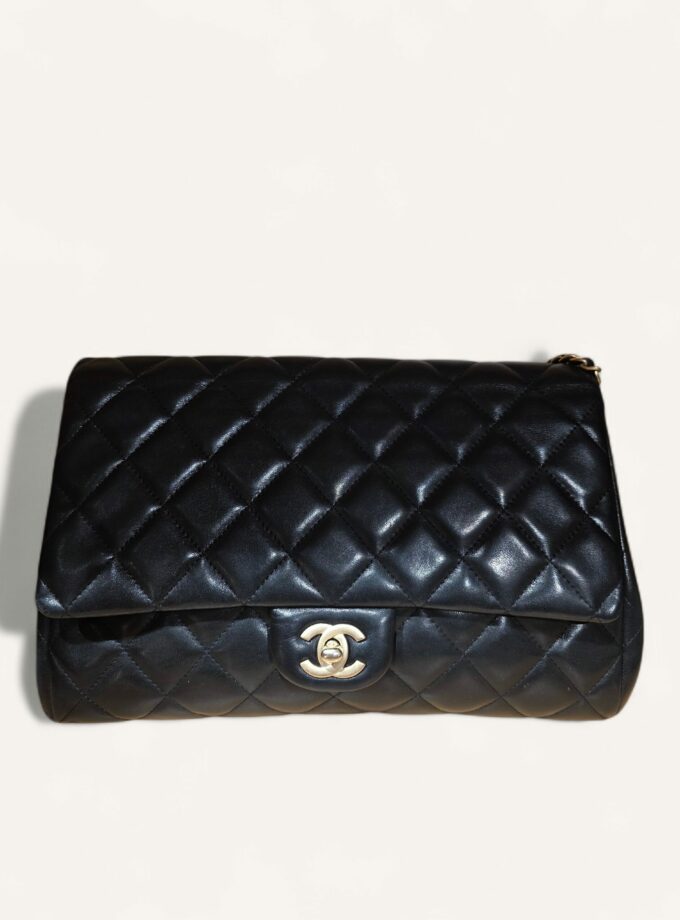 sac Chanel Timeless petite chaîne cuir agneau noir 2013