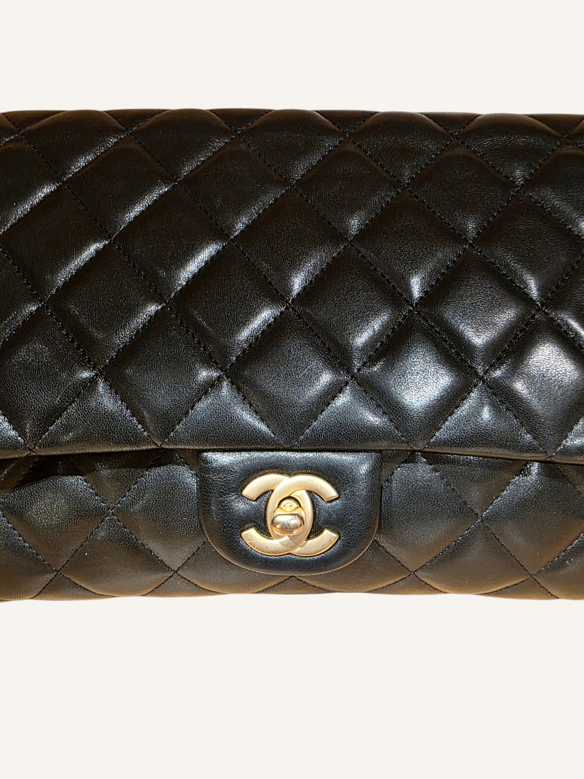 sac Chanel Timeless petite chaîne cuir agneau noir 2013