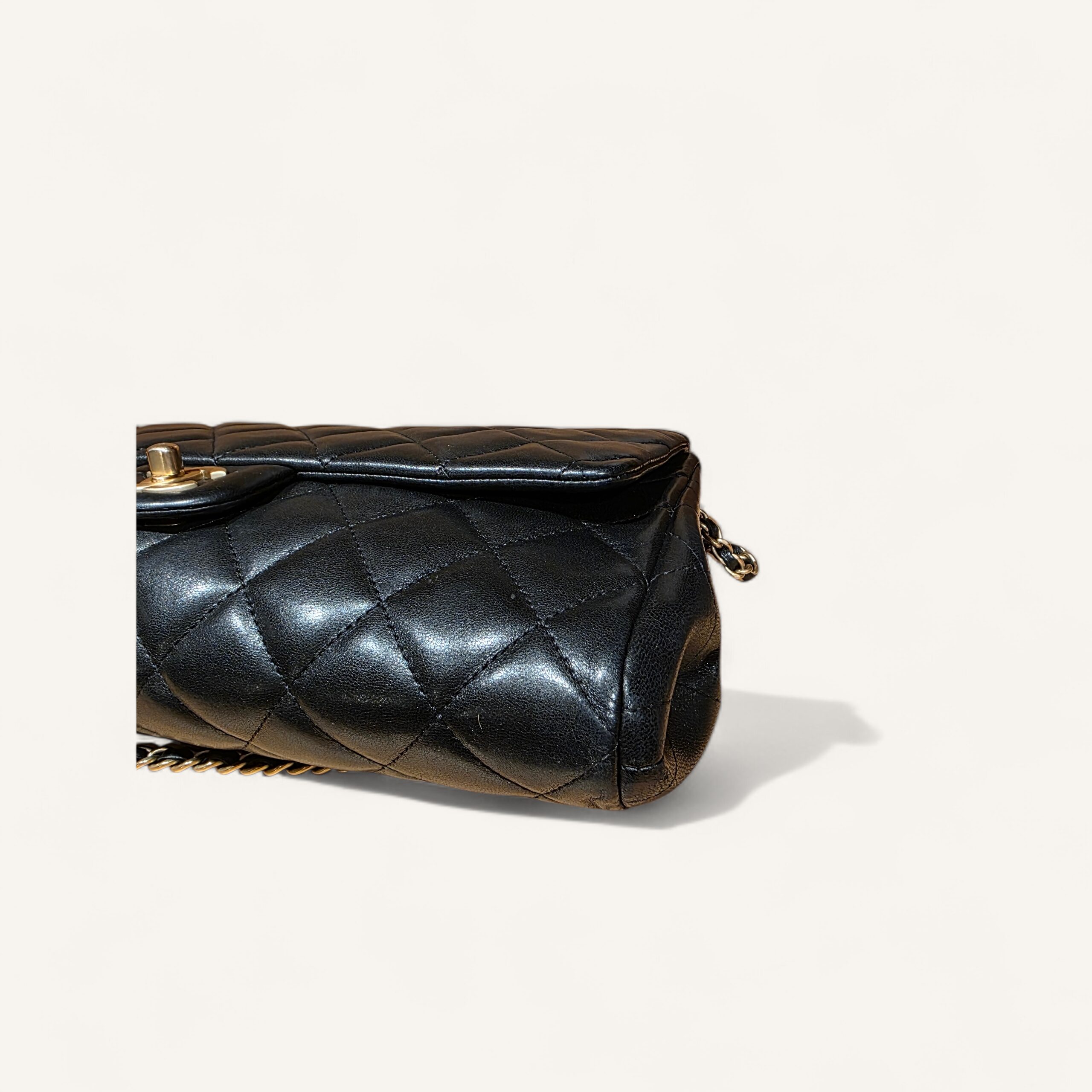 sac Chanel Timeless petite chaîne cuir agneau noir 2013