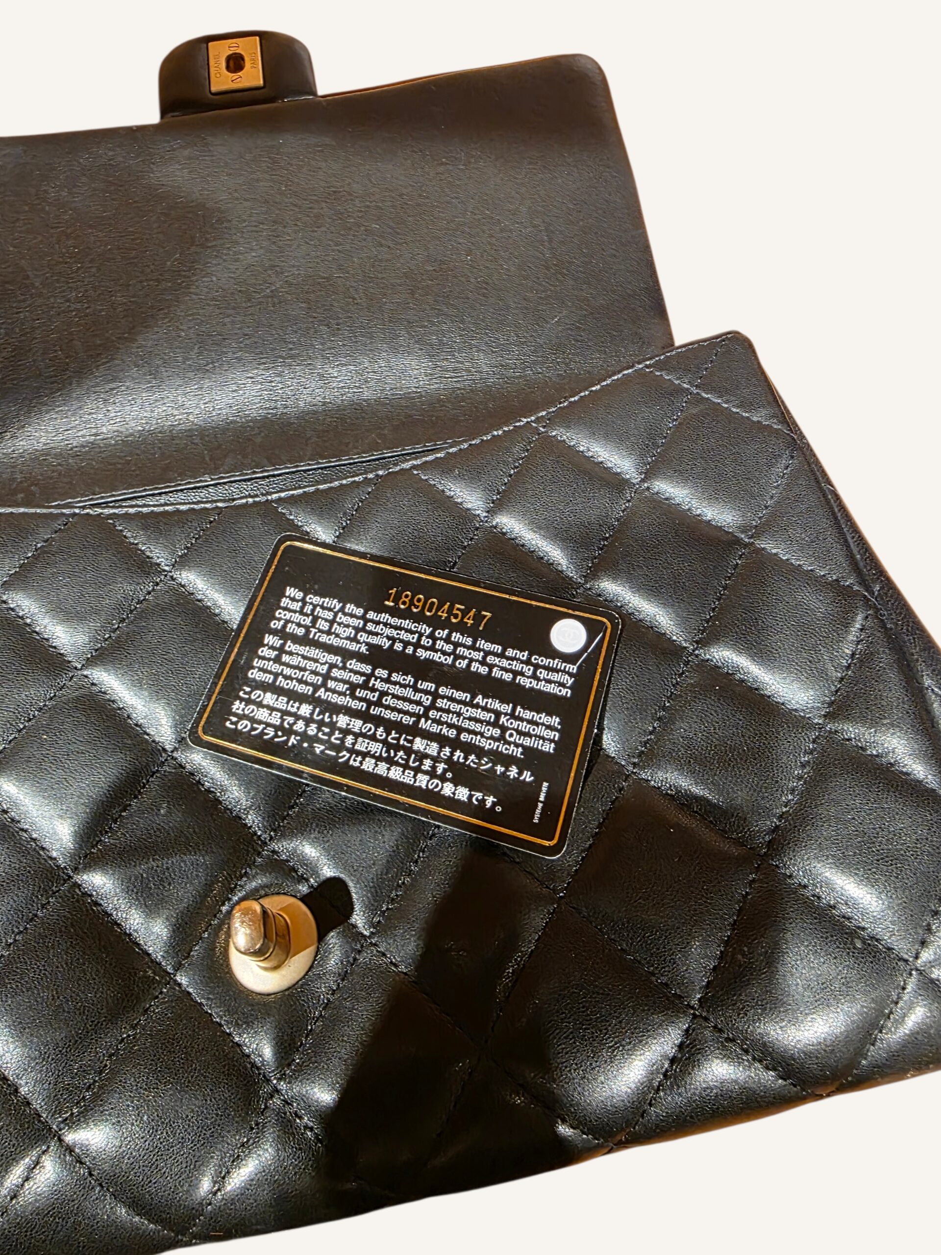 sac Chanel Timeless petite chaîne cuir agneau noir 2013