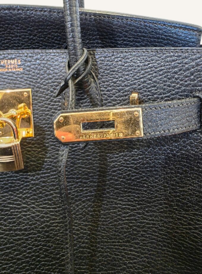 Sac Hermès Birkin 30 Ardennes Noir