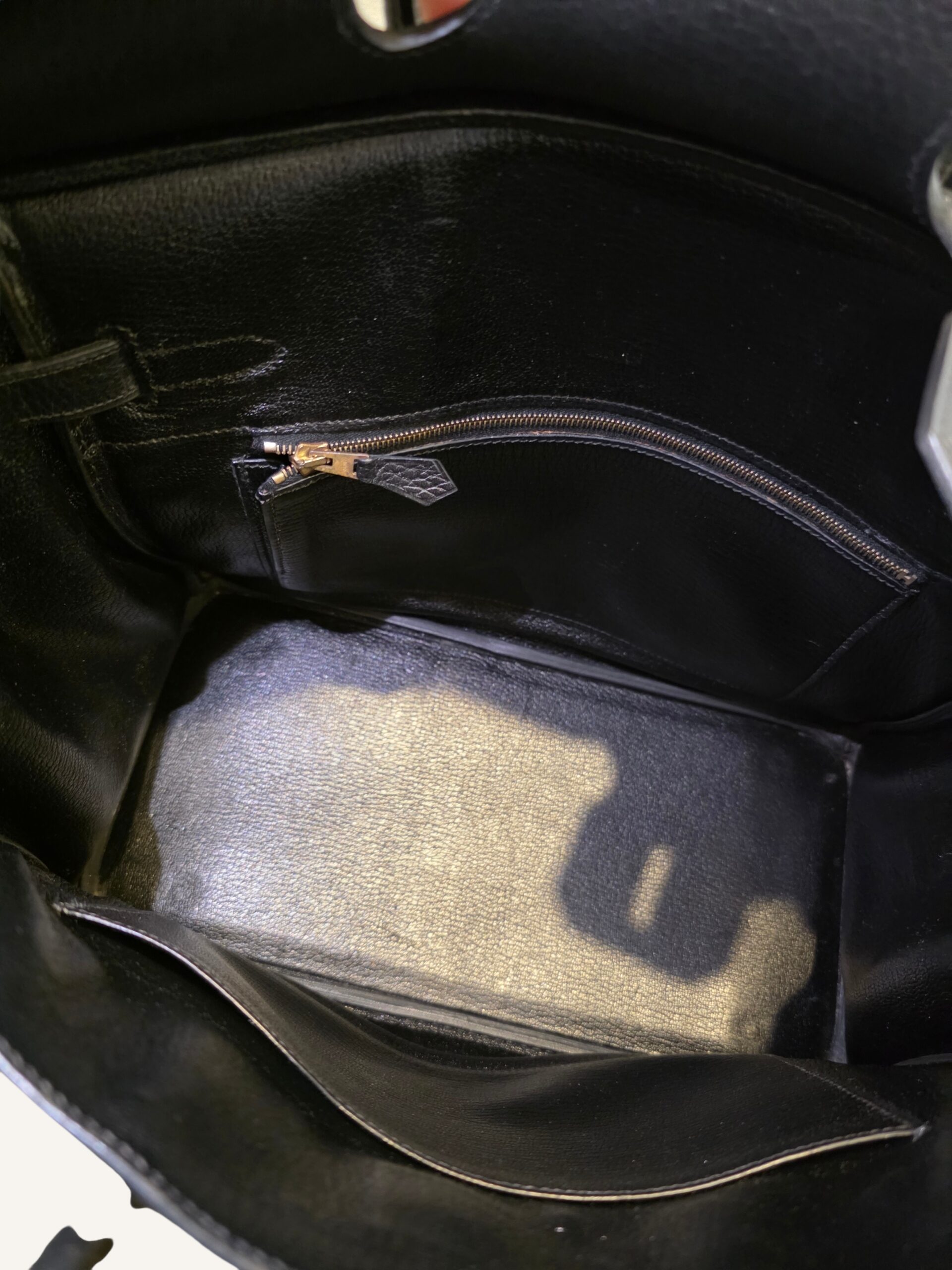 sac Hermès Birkin 30 cuir Ardennes noir 2001