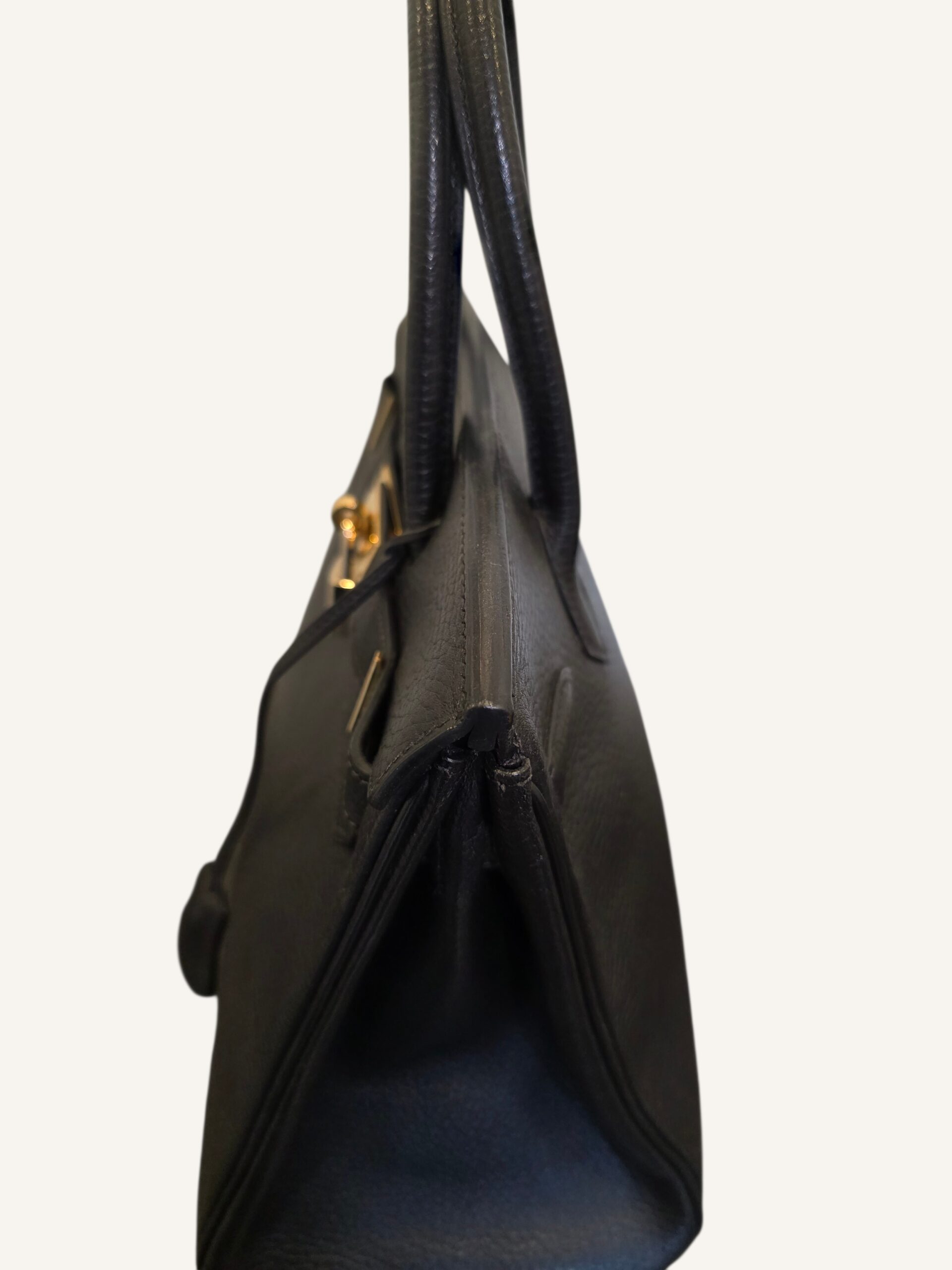 sac Hermès Birkin 30 cuir Ardennes noir 2001