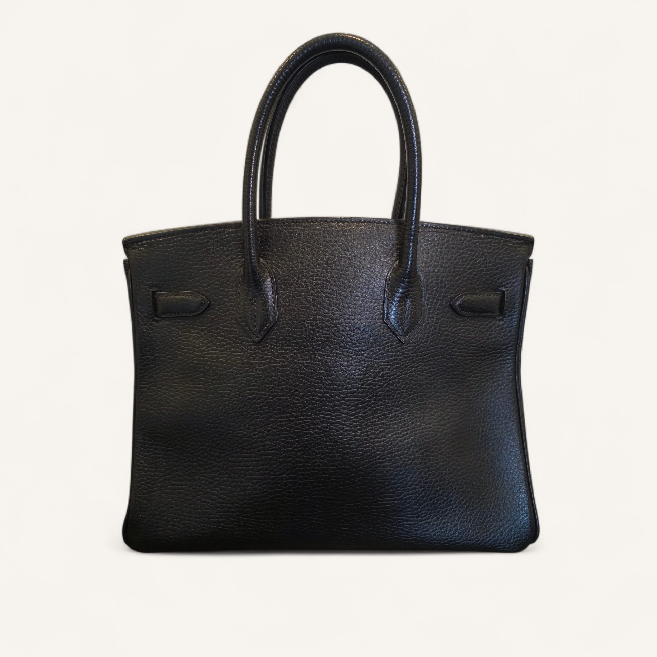 sac Hermès Birkin 30 cuir Ardennes noir 2001