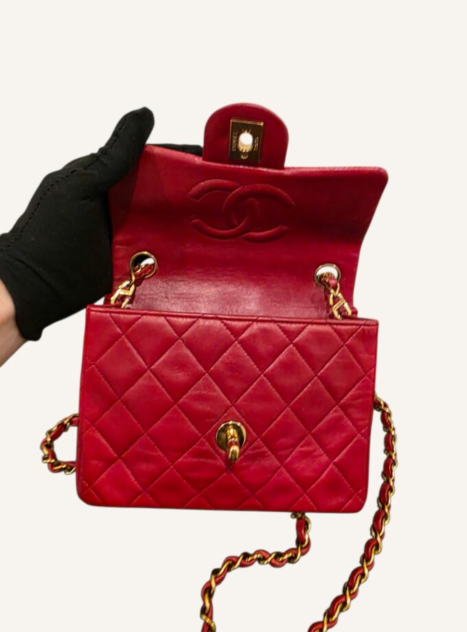 Mini Sac Chanel Vintage Rouge vintage
