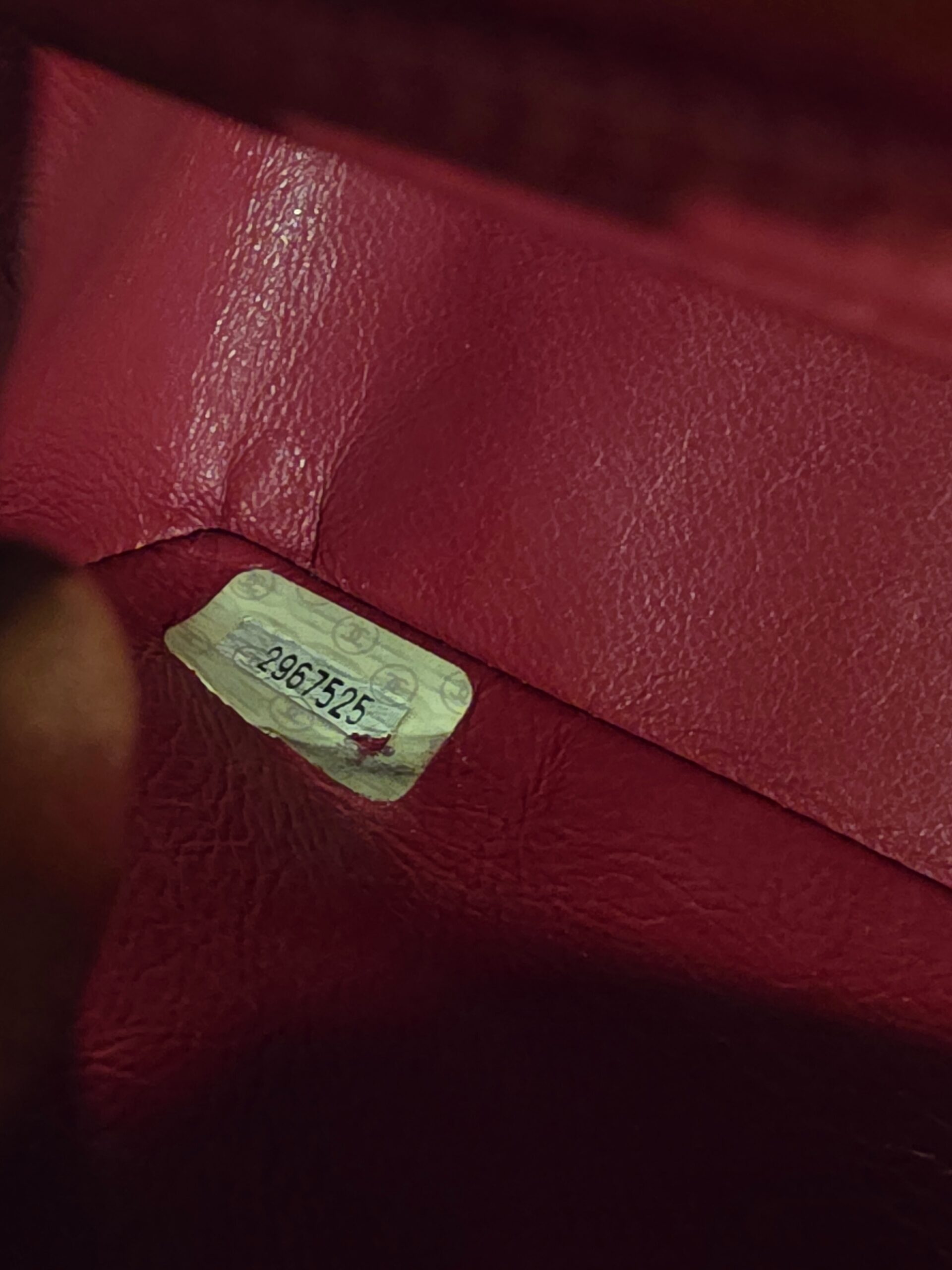 Mini Sac Chanel Vintage Rouge vintage – Image 9