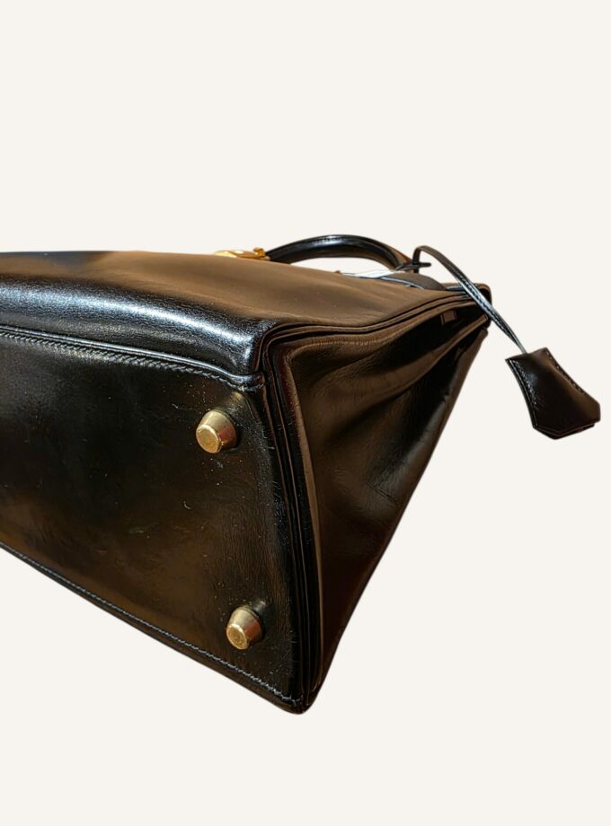 Sac Hermès Kelly 32 Box Noir 1982