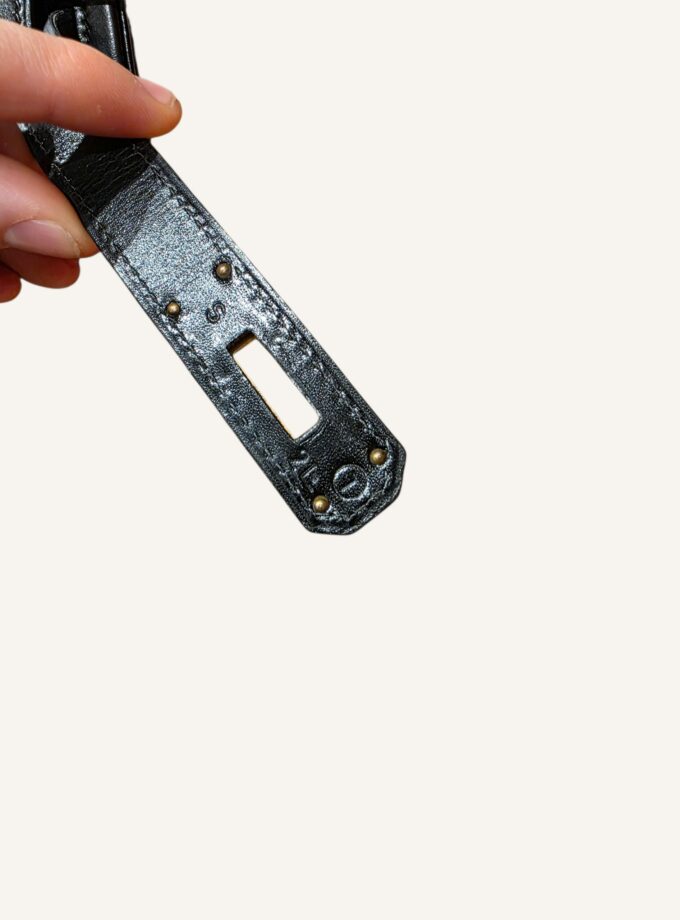 Sac Hermès Kelly 32 Box Noir 1982