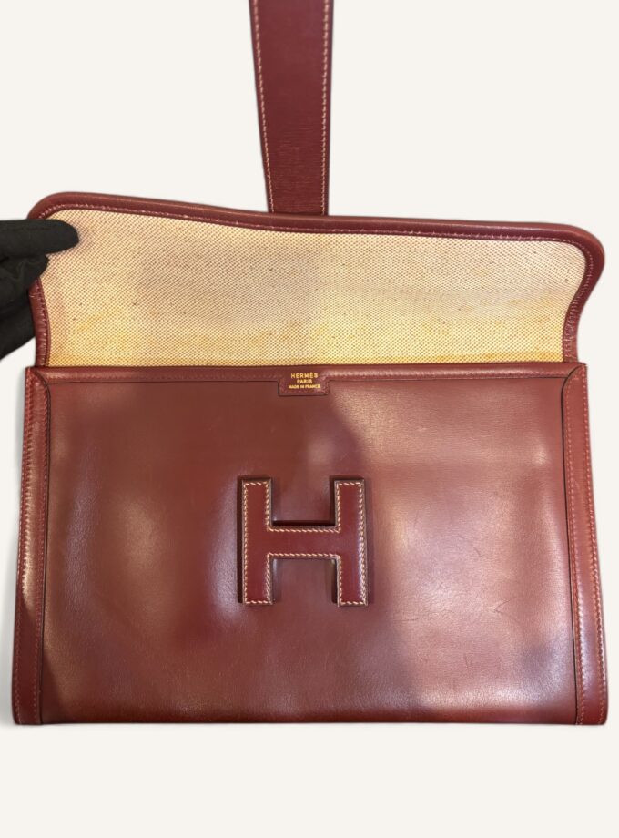Pochette Hermès Jigge Box Rouge H